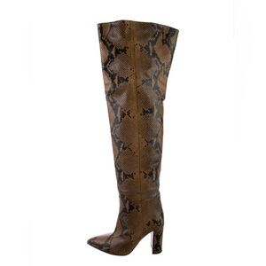 Paris Texas Snakeskin Print Over the Knee Boots size 39